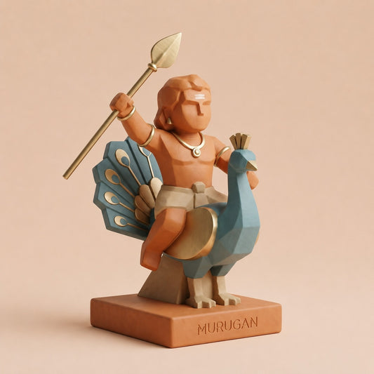 Vel Rider | Lord Murugan on Mayil Figurine A VIDIV Original — 3D Printed Devotional Collectible